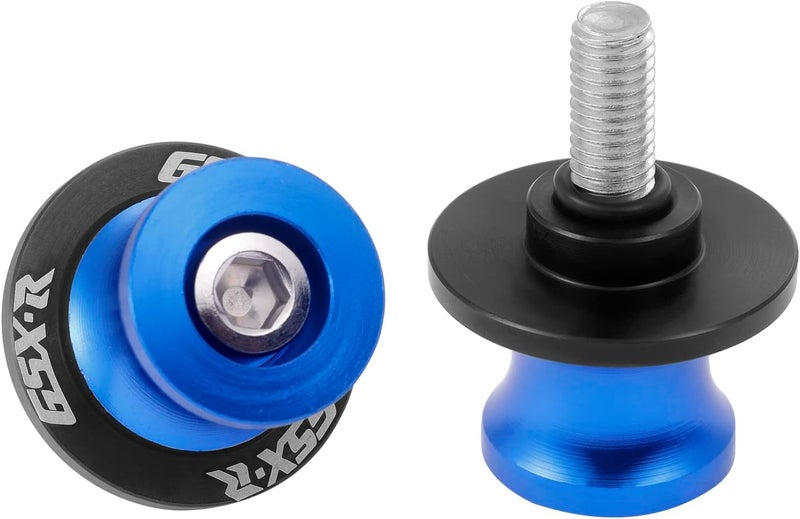 Coxotom 2Pcs Motorcycle Swing Arm Spools for Suzuki GSXR 125 250 300 600 750 1000 Aluminum - Blue - Image 1